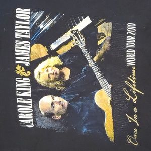 Carole King James Taylor VTG 2010 Troubadour Reunion Tour Black T-Shirt …